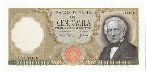 Lire 100 000 manzoni - lire,