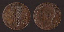 5 CENTESIMI 1931 SPIGA -