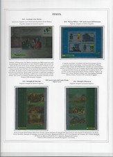 2011 150°Unità d'Italia 1 f.llo+15foglietti in lamina d'argento montati su fogli