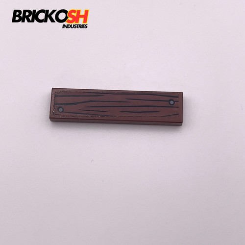 Lego 2431pb0438 tile 1x4 wood - 2431pb0438,
