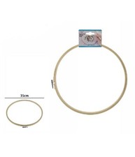 Telaio Per Ricamo In Legno Tondo Con Fibbia Metallo Accessori Cucito 35cm 53552a