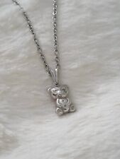 COLLANA MINIMALISTA CON CIONDOLO ORSO 3D ARGENTO 925 MINI ORSETTO ? TEDDY BEAR