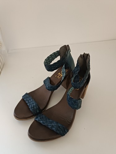 Sandali tacco blu avio - sandali,