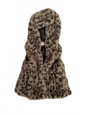 Gilet con cappuccio e stampa