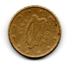 IRLANDA 2003 MONETA CENT.10 ERRORE CONIO E CESSIVO - CIRCOLATA