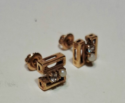 14k orecchino oro giallo - 14k.,