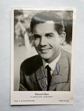 Autografo RICHARD ALLAN (†1999)-Attore USA-Le Nevi del Kilimangiaro-Ak firmata