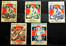 Italia Erinnofili Croce Rossa Italiana lotto di  5