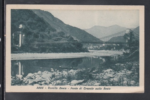 Cartolina varallo sesia - sesia, ponte