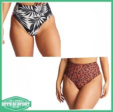 Mutanda a vita alta Billabong donna mare costume reversibile mutandina spiaggia 