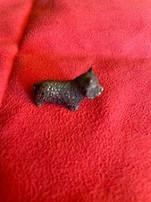 STATUINA CANE SCHNAUZER NANO IN ARGENTO VINTAGE