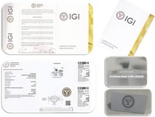 Diamante taglio brillante 0,53 ct incisione laser CERTIFICATO IGI