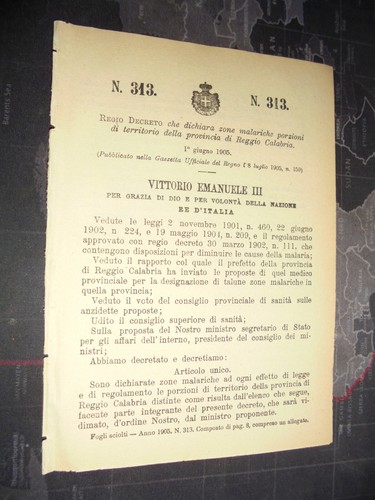 Regio decreto del - regio, 1905