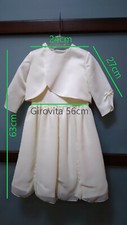 Abito Damigella Bambina Cerimonia color avorio (2-3 anni)