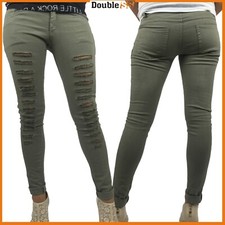 Pantaloni Jeans da Donna Verde