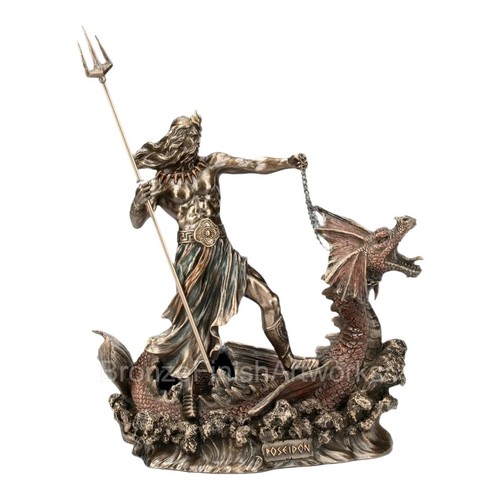 Statua drago poseidone con - drago,
