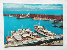 cartolina Napoli molo Beverello piroscafi per isole Capri e Ischia 1964