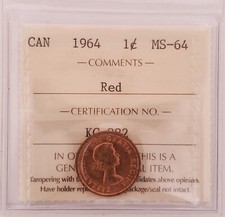 1964 CANADA 1 CENT - ICCS
