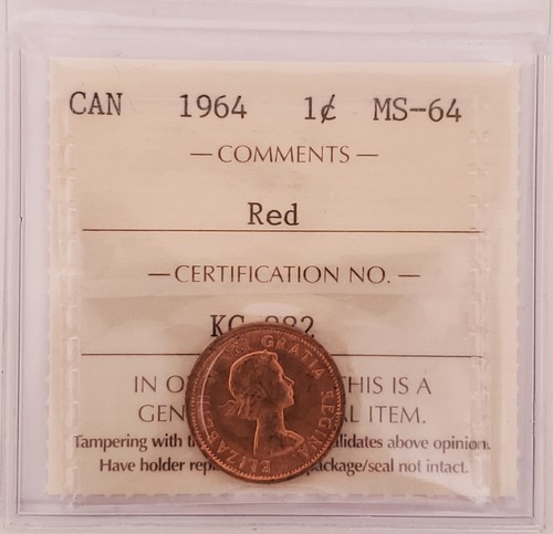1964 canada cent iccs - cent,