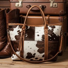 Borsa mano pelle - borsa, mucca