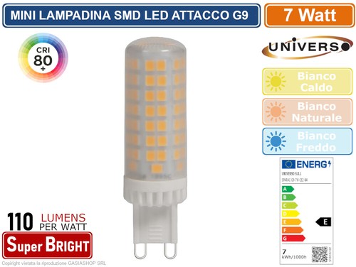 Lampadina led spotlight - led, g9