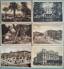 Cartoline Cagliari Lotto 6 Anni '40 Stazione Via Roma .... B/N