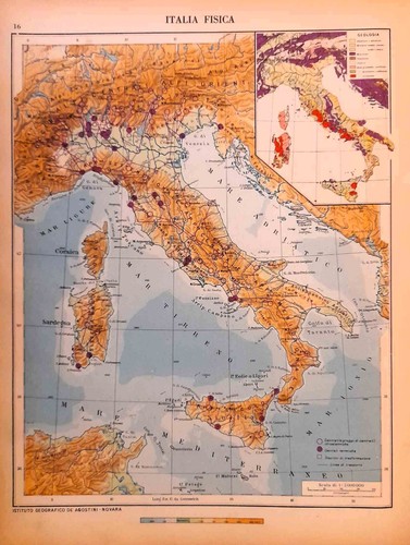 Italia carta geografica con - carta,
