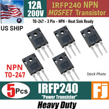 5x IRFP240 IRF240 Power N-Chan MOSFET Transistor IRFP240N 200V 12A | Spedizione USA