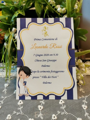 Invito prima comunione ragazzo - comunione,