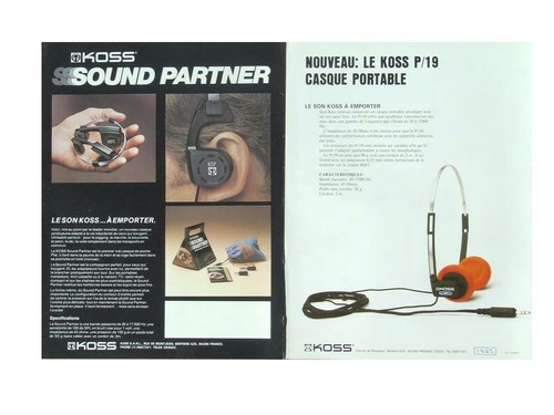 Brochures koss casques k19 - koss,,