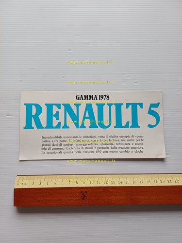 Renault tl 1978 depliant - 5, 5