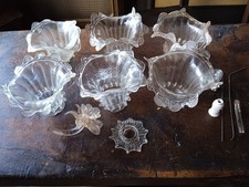 Pezzi di Lampadario di Vetro- 6 bocce e Fiore