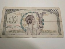 Banconota 5000 Franchi Francesi 1939