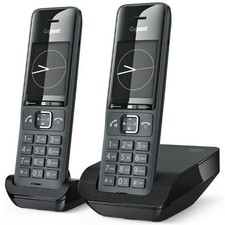 GIGASET COMFORT 520 DUO TELEFONO CORDLESS DOPPIO VIVAVOCE PRESA CUFFIE NERO