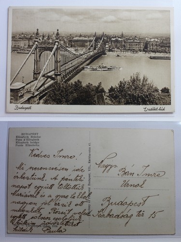Cartolina budapest ponte - cartolina,
