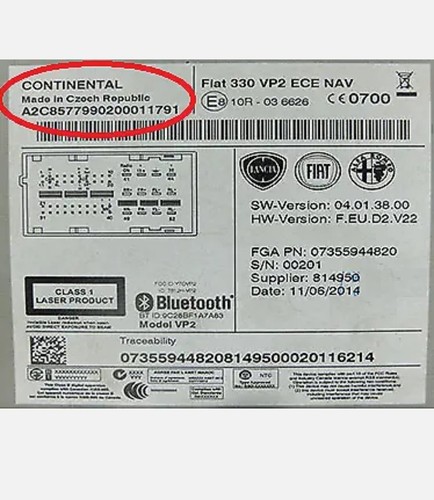 Continental codice radio per - continental,