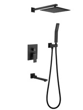 Sistema doccia quadrato 10 pollici con doccia portatile bilanciata pressione RBROHANT RB0732