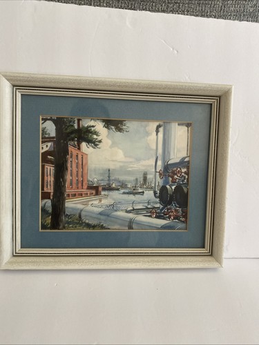 Pittura scena industriale - , a