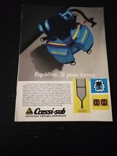 1988 NUOVO EQUIDIVE CRESSI SUB GIUBBETTO EQUILIBRATORE VINTAGE PUB AD ANNI 80