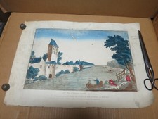 VUE D'OPTIQUE gravure couleur