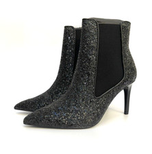 Zara nero glitter stivaletti - zara,