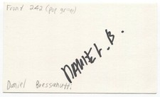 Front 242 - Daniel Bressanutti Signed 3x5 Index Card Autographed Signature