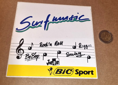 Autocollant surf music bic - surf,