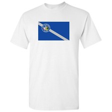 North Las Vegas US City Flag Basic Cotton T-Shirt - White