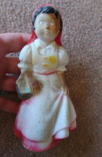 Cappuccetto Rosso bambola statuetta in gomma vintage anni 70