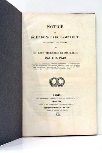 Opuscule faisant état des - ,