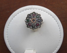 ANELLO ARGENTO,RUBINI,SMERALDI,ZAFFIRI, SWAROVSKI