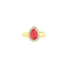 Anello goccia argento gold - anello,
