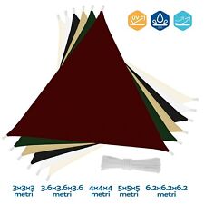 Tenda vela TRIANGOLARE ombreggiante telo sole ombra giardino PARASOLE 3 4 5 6 mt