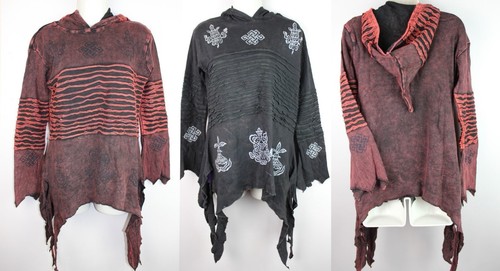 Hippie stonewashed boho giacca - stonewashed,